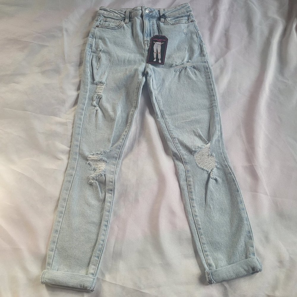NOBO Women's High Rise Light Blue Jeans